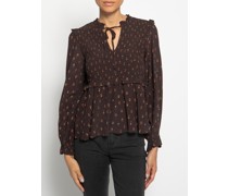 Blusenshirt dunkelbraun