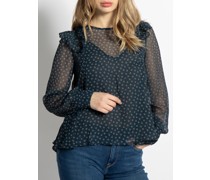 Bluse navy/rot