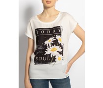 T-Shirt offwhite/schwarz