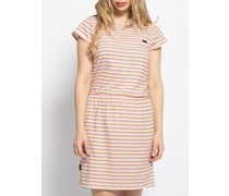 Jerseykleid orange/gelb/weiß