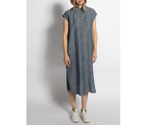 Hemdblusenkleid navy meliert