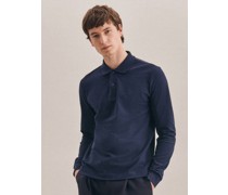 Langarm Langarmpolo navy