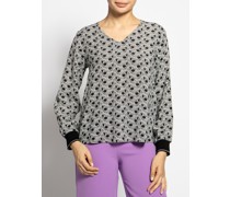 Blusenshirt schwarz/weiß
