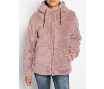 Plüschjacke mauve