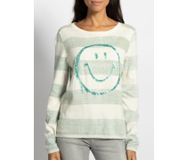 Pullover grün/offwhite gestreift