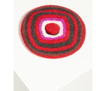 Baskenmütze rot/pink/lila/weiß