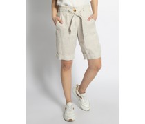 Leinenbermuda beige meliert
