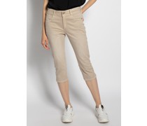 Jeans Caprihose beige