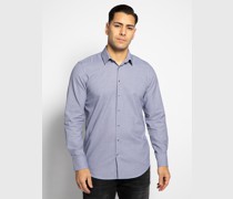 Hemd Custom Fit blau/weiss