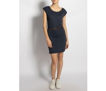Jerseykleid dunkelblau meliert