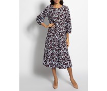 Kleid braun/hellblau