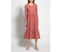 Jerseykleid rot/weiß