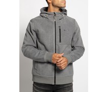 Fleecejacke grau meliert