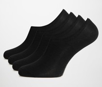 Sneakersocken 4er Set schwarz