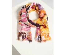 Schal orange/lila/weiß