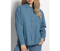 Jeansbluse hellblau