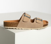 Pantoletten taupe