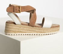 Sandalen weiß/braun