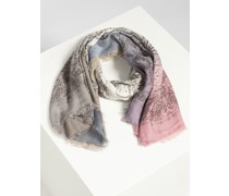 Tuch creme/rosé/blau
