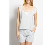 Pyjama Set hellblau/weiß