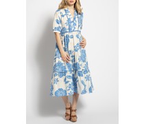 Maxikleid weiß/blau
