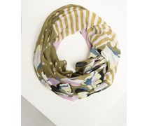 Loopschal olivgrün/multi