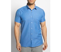 Kurzarmhemd blau