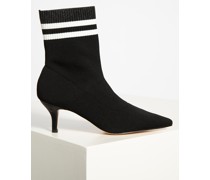 Sock Boots schwarz/weiß