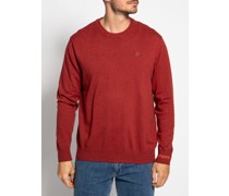 Pullover bordeaux/orange meliert