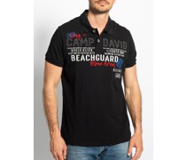 Kurzarm Poloshirt schwarz