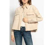 Jeansbluse beige