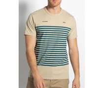 T-Shirt beige/dunkelblau