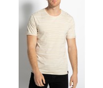 T-Shirt beige/weiß gestreift