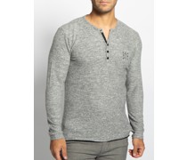 Langarm Longsleeve grau meliert