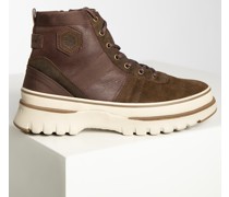 Schnürboots braun/weiß