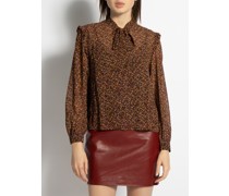 Bluse dunkelbraun/rot