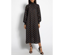 Maxikleid schwarz/braun