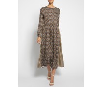 Kleid braun/blau