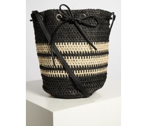 Umhängetasche schwarz/beige
