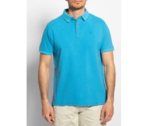 Kurzarm Poloshirt blau