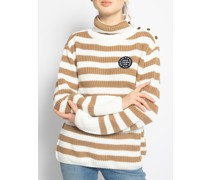 Pullover braun/weiß