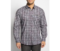 Hemd Modern Fit grau/weiß