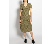 Wickelkleid schwarz/gelb