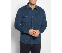 Cordhemd blau