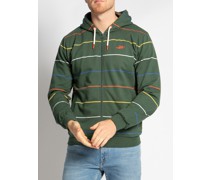 Sweatjacke grün gestreift