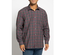 Hemd Regular Fit grau/rot kariert