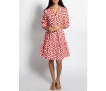 Kleid rot/weiß
