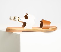 Sandalen cognac/creme