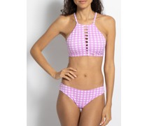 Bikini lila/weiß kariert