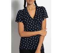 T-Shirt navy/weiß